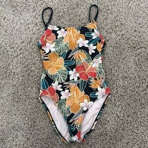 Hurley Women’s Size XS Tropical Floral Print One Piece Bathing Suit Swimsuit